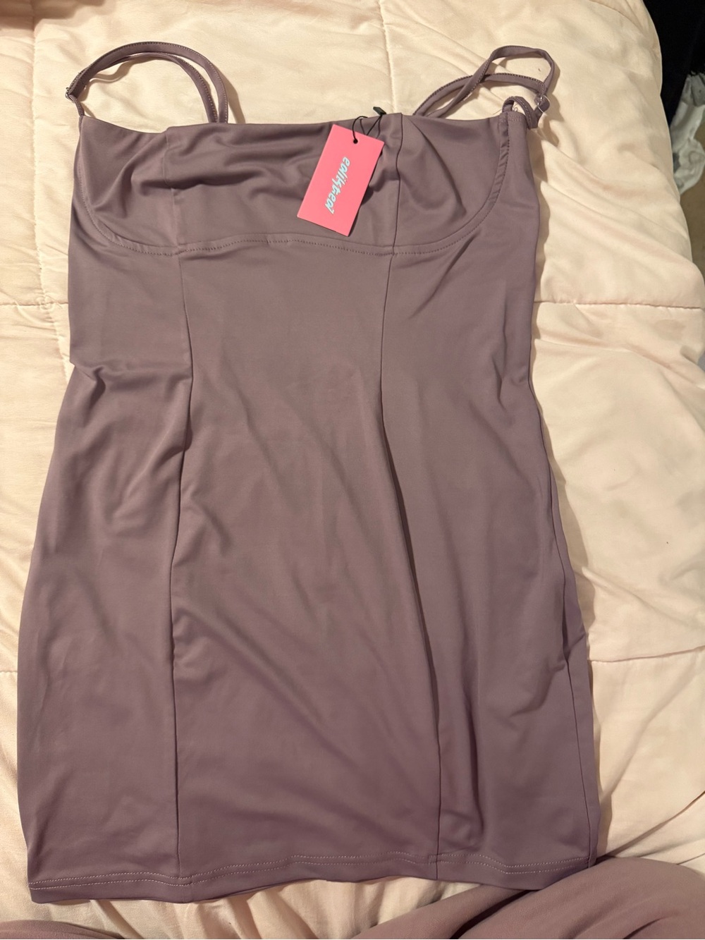 NWT Edikted Korey Corset Mauve mini dress - Size Large